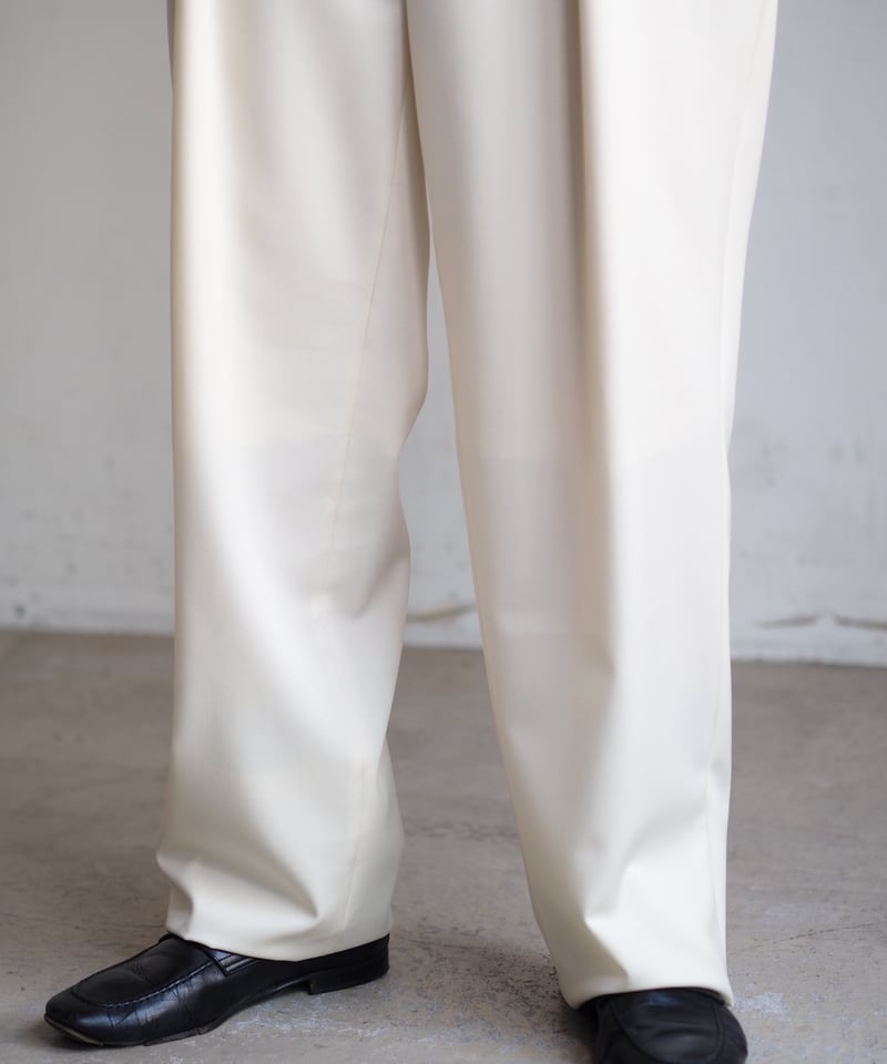 NEAT Wool Gabardine Neat Chino - Ivory | DAMAGE