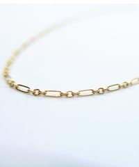 meian gold's " tiny figaro " chain necklace #008