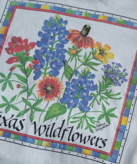 90's Flower Design T-Shirts -11 Made in USA