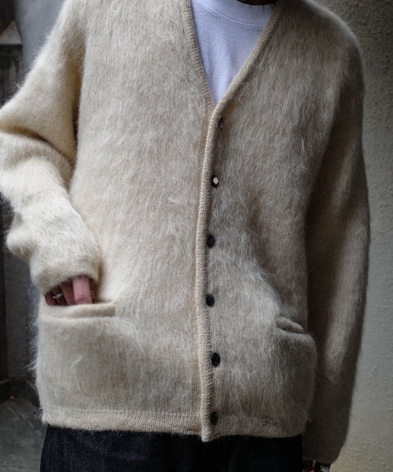 A.R.P. Shaggy Man™️ Mohair Cardigan W/Pocket Na