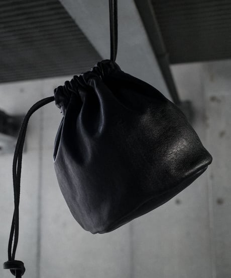 ”Made in ASAKUSA” LEATHER PERSONAL EFFECT POUCH -BLACK-