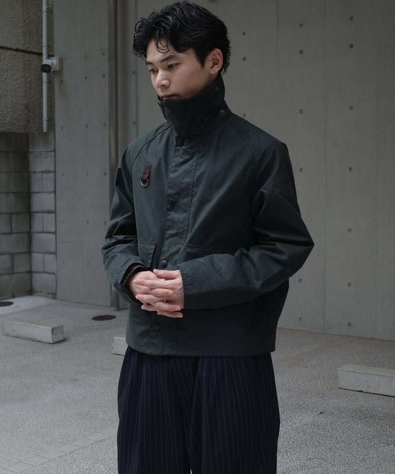 Barbour Spey Wax Jacket - Sage / Black | DAMAGE