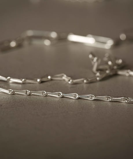 meian sterling silver " tiny barley corn " necklace #010