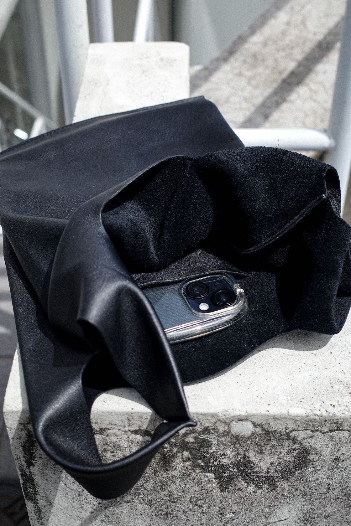 【みやび】LEATHER CONVENI BUKURO Made in ASAKUSA” LEATHER CONVENI BUKURO -BLACK