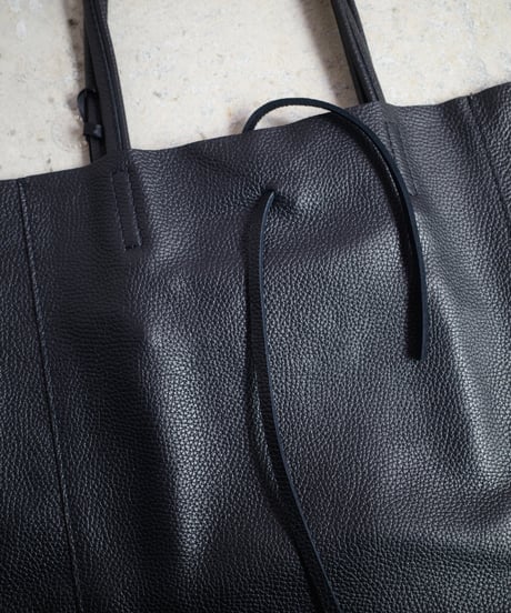 MARLON FIRENZE Calf Leather Shopper Bag - Nero