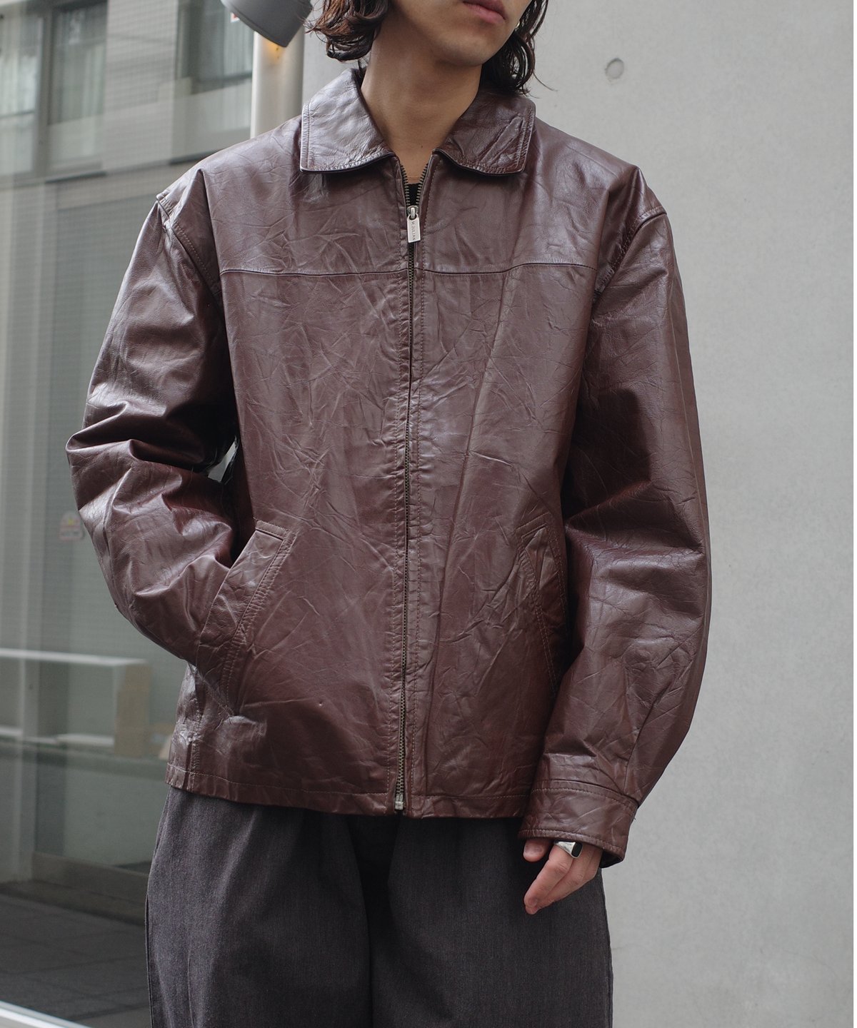 ワイズ レッドレーベル 08AW ウール縮絨アシンメトリーナポレオン