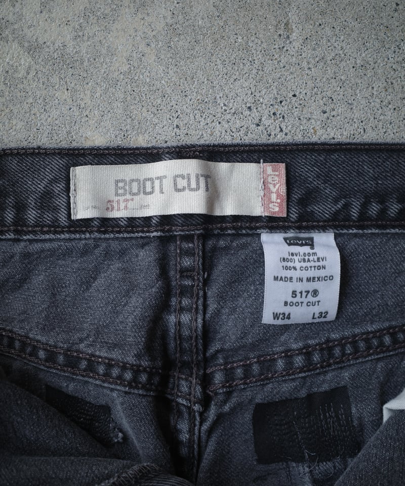 00's Levi's 517 Black -Made in Mexico | DAMAGED