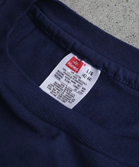 "Made in USA" Hanes Blank T-Shirts -Navy -15
