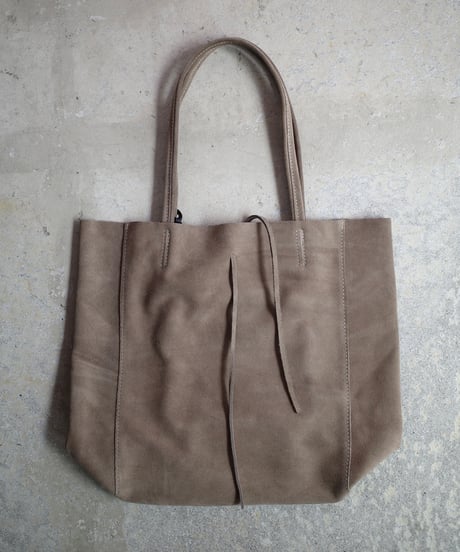 MARLON FIRENZE Calf Leather Shopper Bag - Taupe Suede