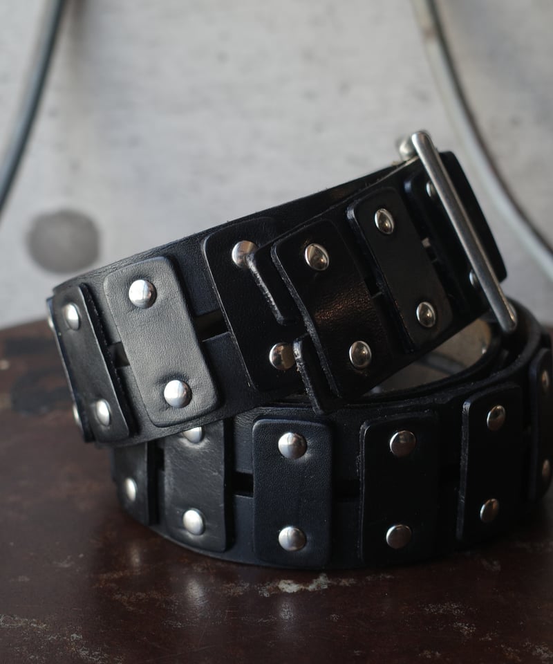 Vintage Real Leather Studded Belt -25 | DAMAGED