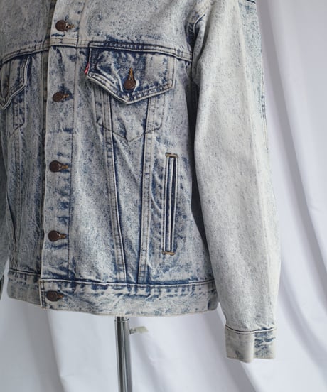 80's Levi's 70507-0219 Chemical Wash Denim Jacket -Made in USA
