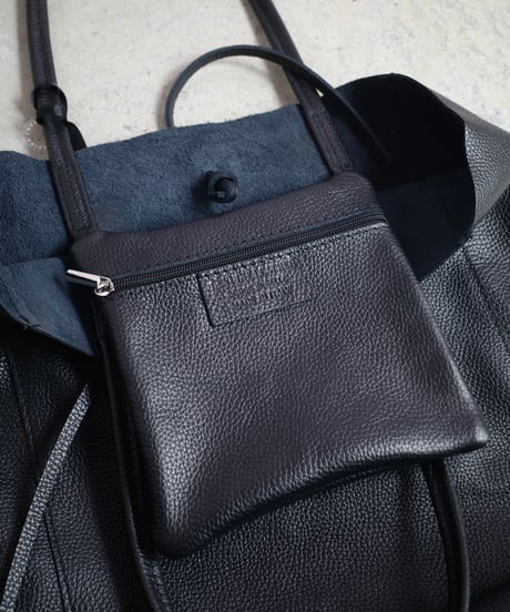 MARLON FIRENZE Calf Leather Shopper Bag - Nero