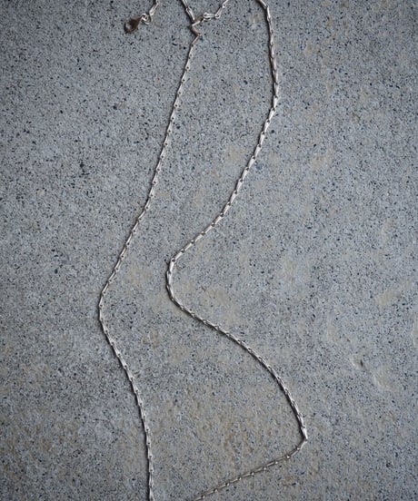 meian sterling silver " tiny barley corn " necklace #010