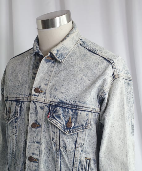 80's Levi's 70507-0219 Chemical Wash Denim Jacket -Made in USA