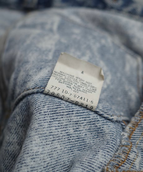 80's Levi's 70507-0219 Chemical Wash Denim Jacket -Made in USA