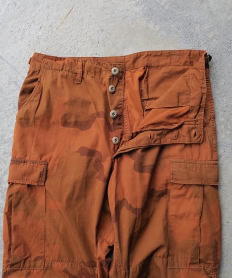 Deadstock Us Army Over Dye Combat Trouser 3C Desert Camo -Orange