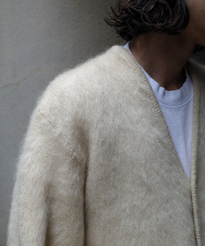 A.R.P. Shaggy Man™️ Mohair Cardigan W/Pocket Na