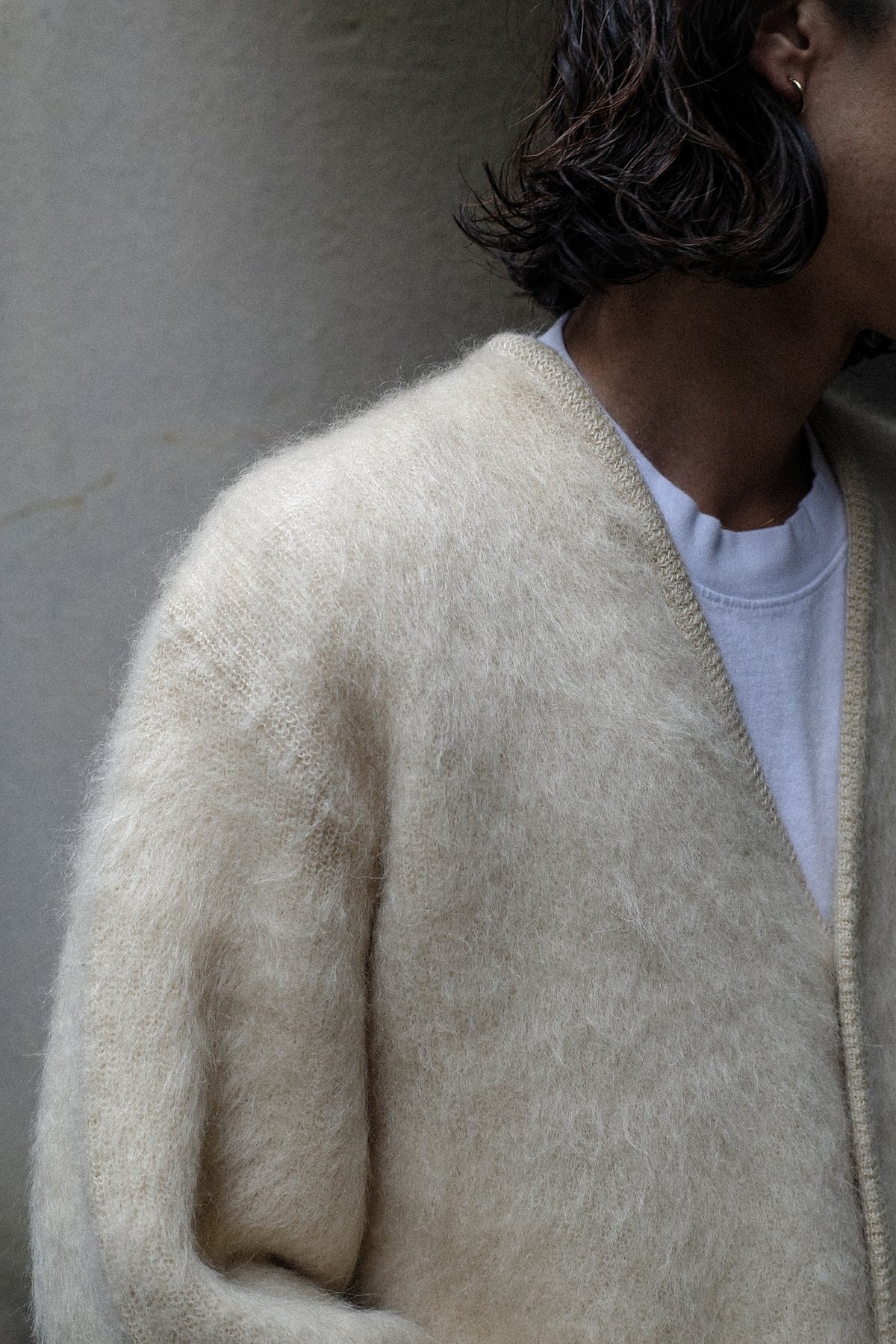 A.R.P® Shaggy Man™ Mohair Cardigan A.R.P. Shaggy Man™️ Mohair Cardigan W/Pocket Na