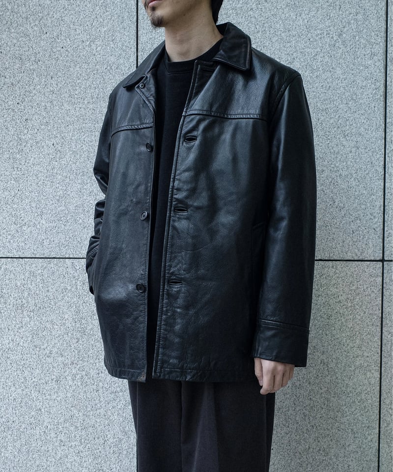 ジャケット・アウター OLD GAP Leather Car Coat Black L OLD GAP Leather Car Coat -5 | DAMAGEDONE 2nd