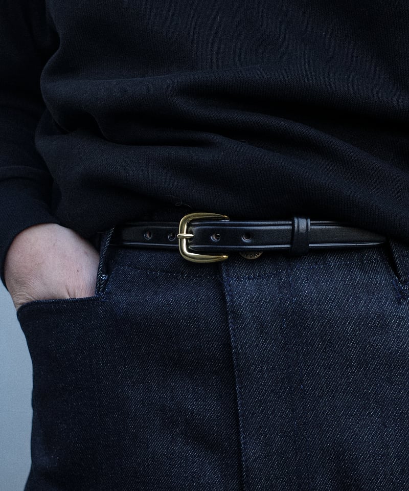 Tory Leather Plain Strap Belt Black #2134 | DAM