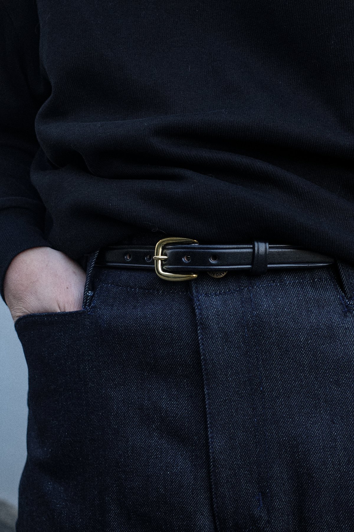 新品 TORY LEATHER 2134 トリーレザー ベルト W34 黒 Tory Leather Plain Strap Belt Black #2134 | DAM