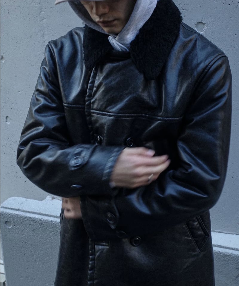 00s Armani Jeans Synthetic Leather Double-breas