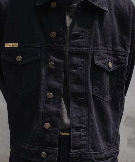 Prison Blues Denim Western Jacket -Fade Black