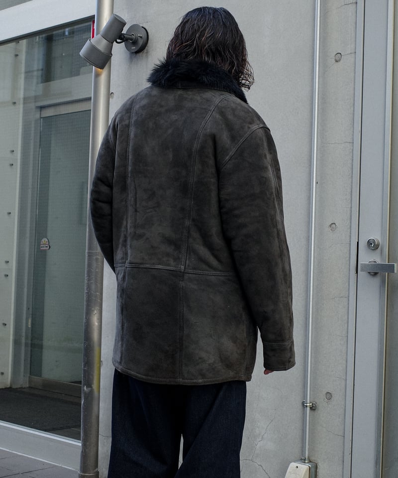 vintage corduroy mouton jacket （bore） Vintage Black Mouton Jacket -11 | DAMAGEDONE 2nd