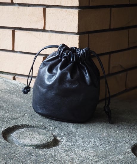 ”Made in ASAKUSA” LEATHER PERSONAL EFFECT POUCH -BLACK-