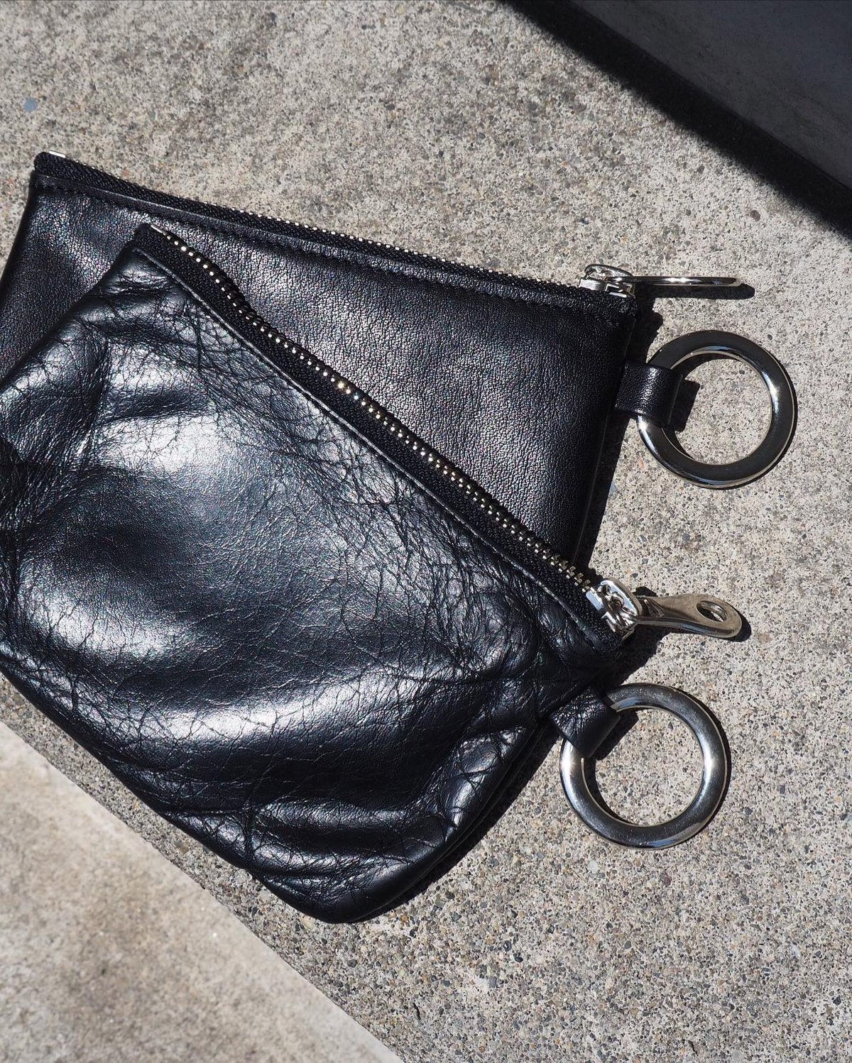 ”Made in ASAKUSA” LEATHER SMALL WALLET -BLACK-