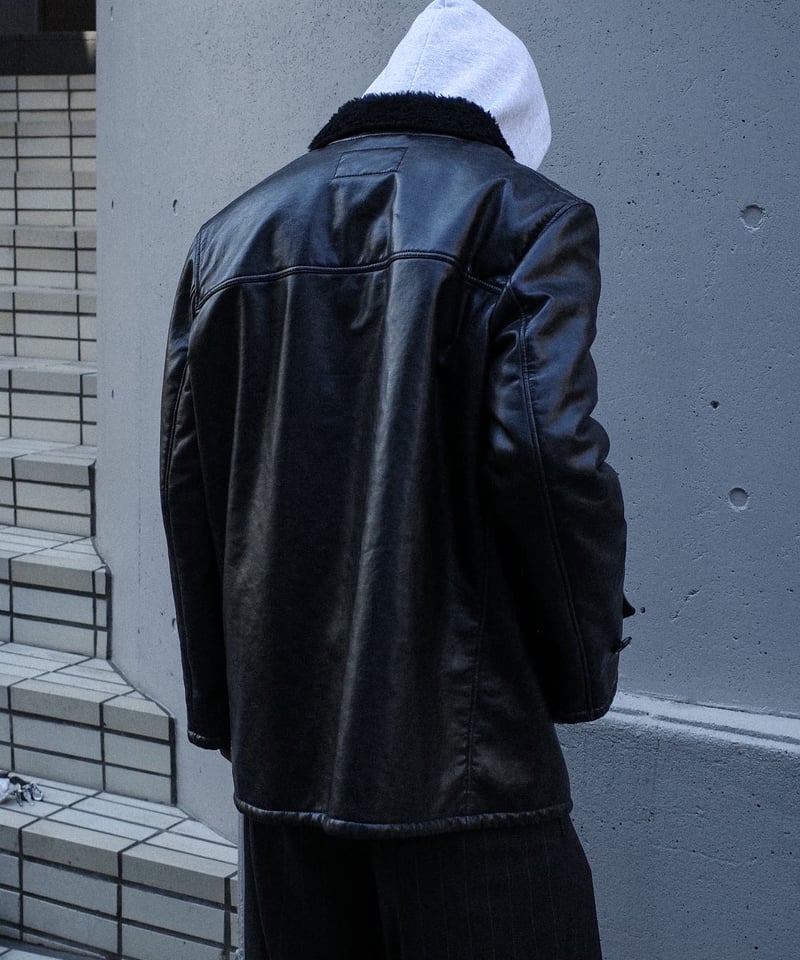 00s Armani Jeans Synthetic Leather Double-breas