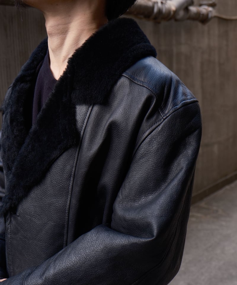 Vintage Black Mouton Jacket -2 Made in Italy |