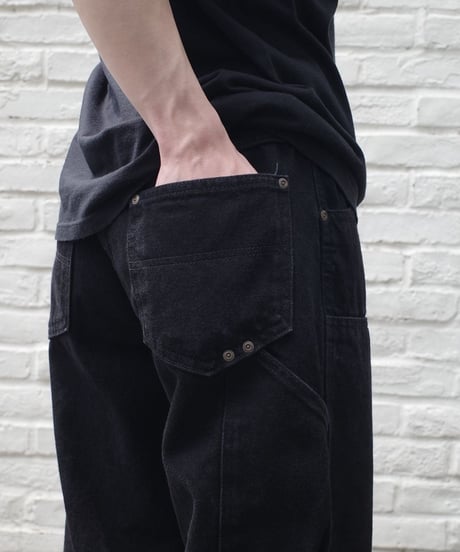 Prison Blues Double Knee Denim Work Jeans -Fade Black