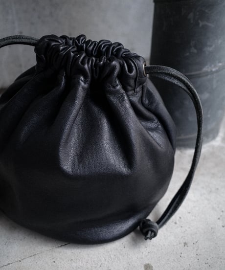 ”Made in ASAKUSA” LEATHER PERSONAL EFFECT POUCH -BLACK-