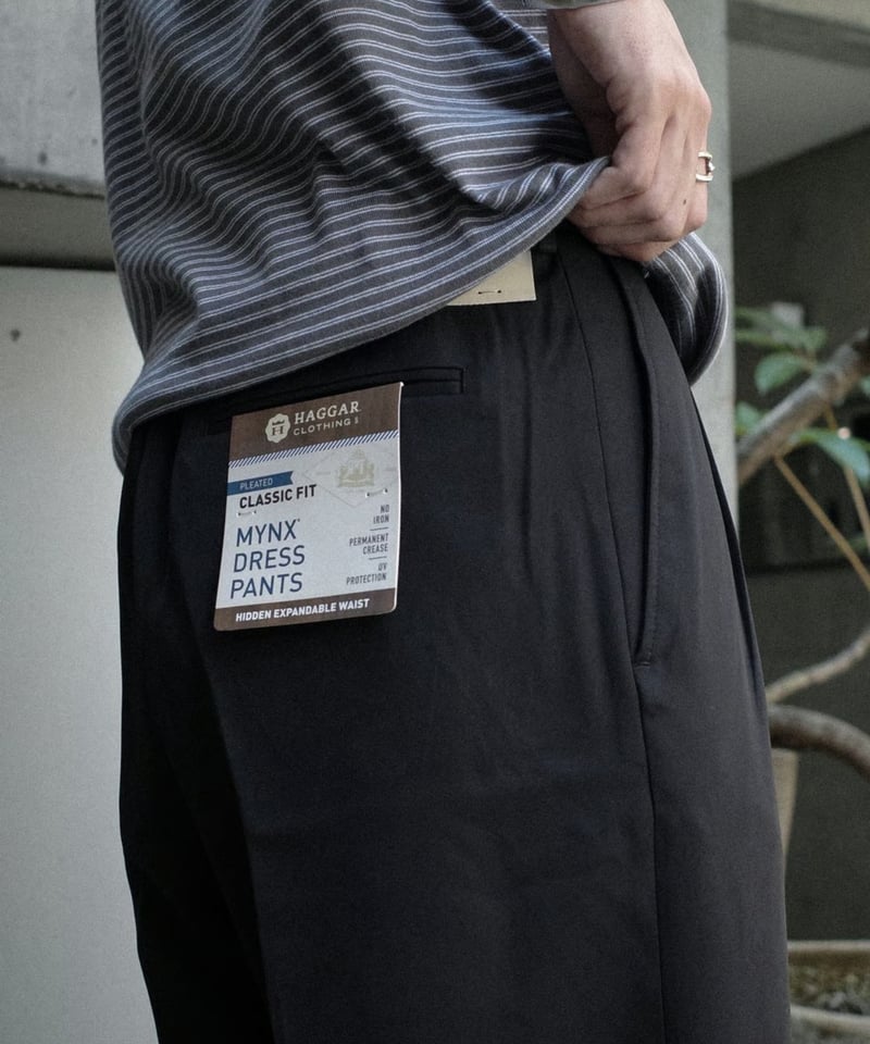 Haggar Classic Fit Pleated Front Pants | DAMAGE