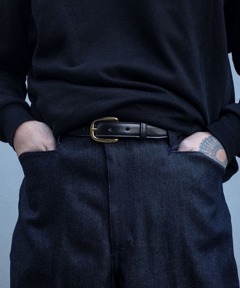 Tory Leather Round Raised Belt Black #2167 | DA