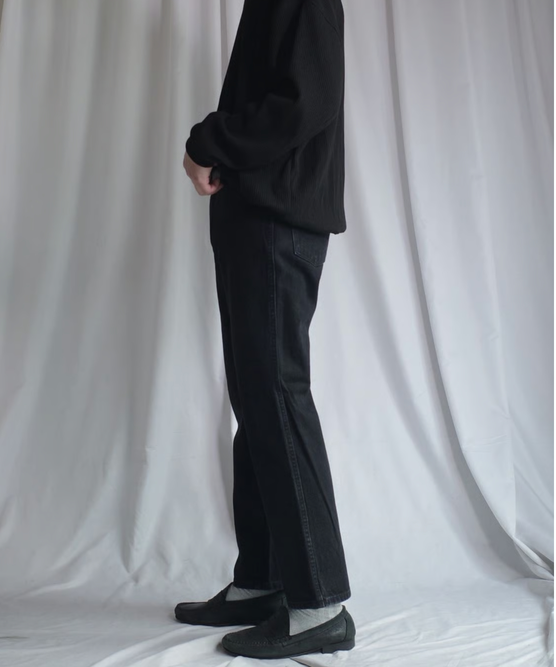 【美品】40/29 Wrangler × DAMAGEDONE テーパード 黒 Wrangler Black Denim Pants -7 | DAMAGEDONE 2nd