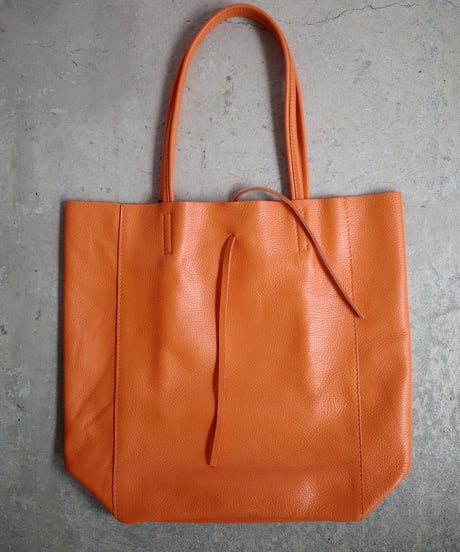 MARLON FIRENZE Calf Leather Shopper Bag - Arancio