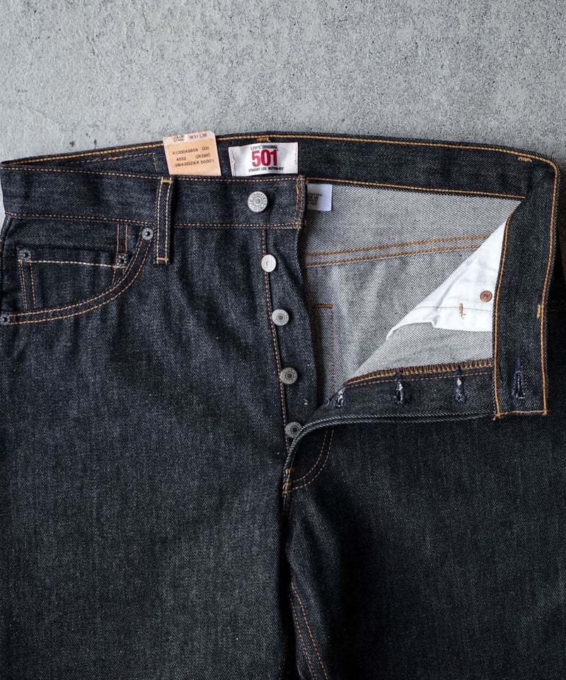 00's Deadstock Levi's 501 Denim Pants BLACK RIG