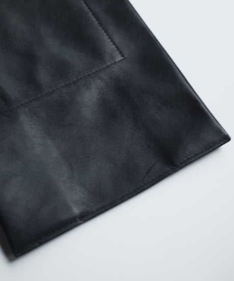 As is ”Made in ASAKUSA” LEATHER CONVENI BUKURO -BLACK-  ＃4