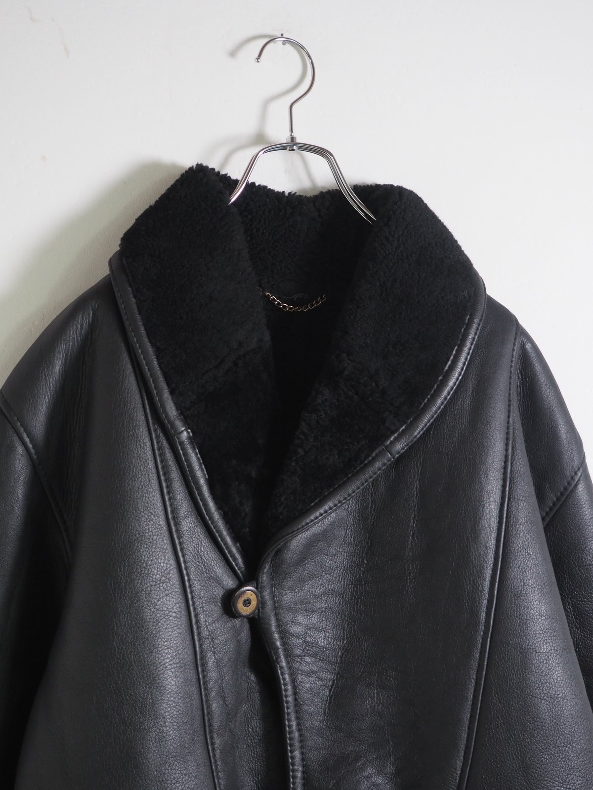 Vintage Black Mouton Jacket -2