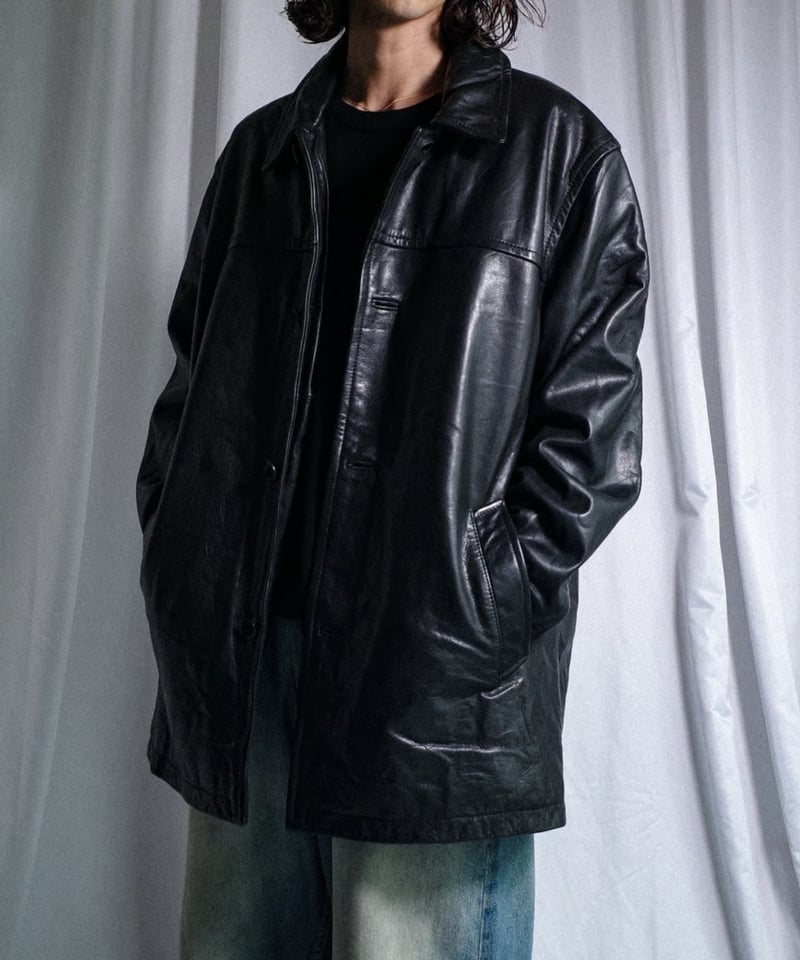 ジャケット・アウター old Leather jacket Original Rare Vintage 90s the Leather Showroom Soundgarden