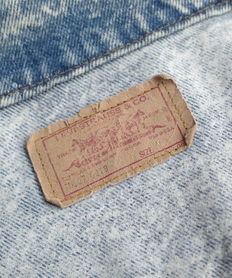 80's Levi's 70507-0219 Chemical Wash Denim Jacket -Made in USA