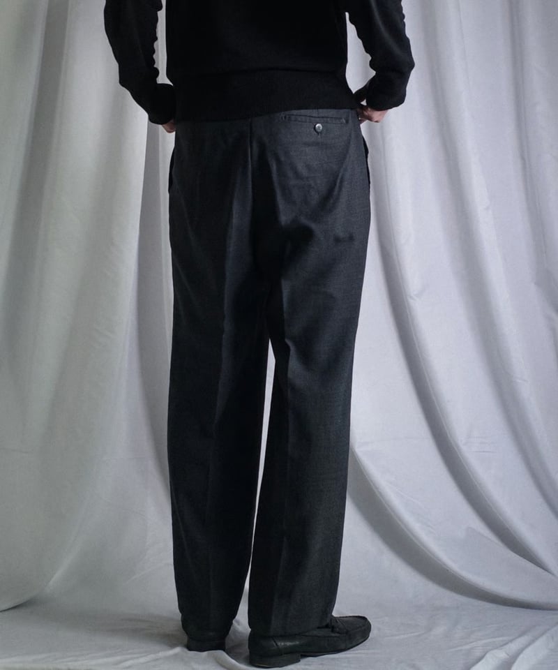 パンツ 90s Burberrys wool wide straight slacks 90s Burberrys Pleats Slacks -5 Made in Spain |