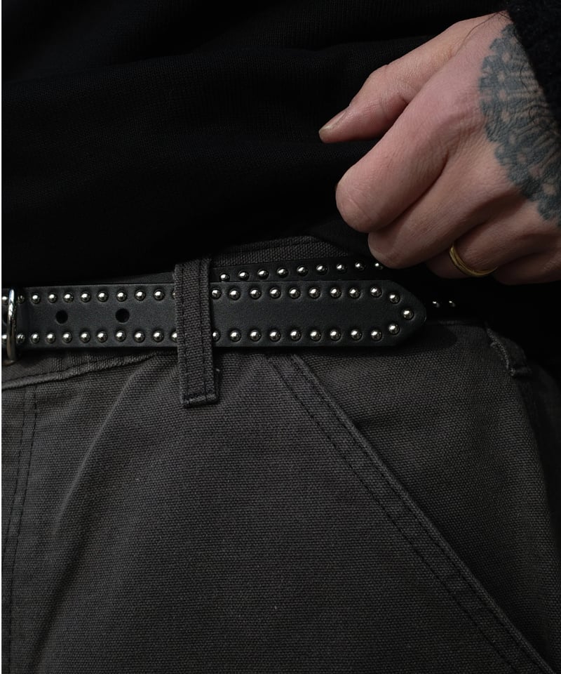 LAS CRUCES Original Studs Leather Belt | DAMAGE