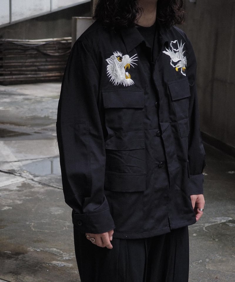 Deadstock Us Army Bdu Jacket Black357 w/Sukajan Deadstock Us Army Bdu Jacket Black357 w/Sukajan