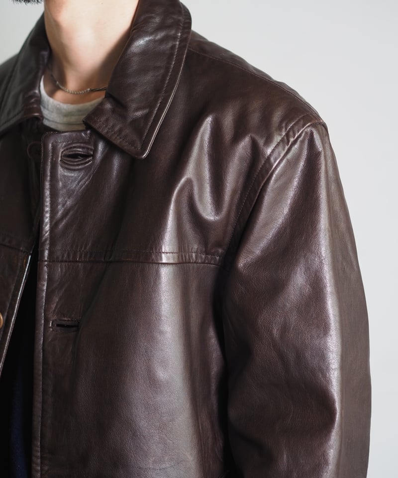 Old GAP Leather Car Coat -11 | DAMAGEDONE 2nd 