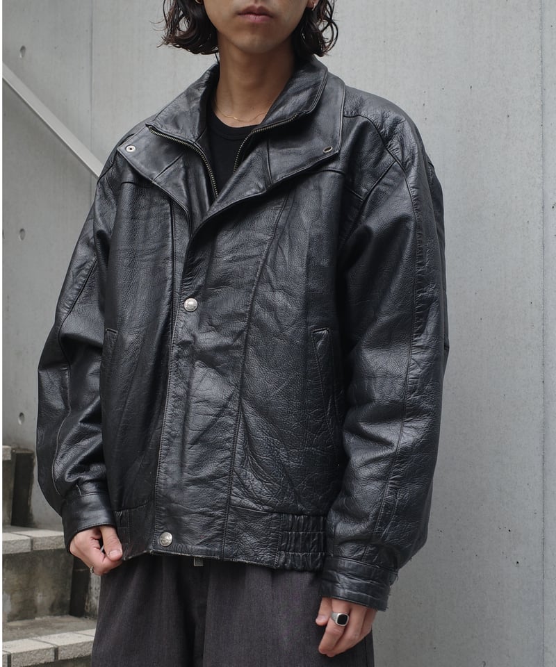 Croft&Barrow 90s- レザージャケット DAMAGEDONE Croft&Barrow レザージャケット Damagedone ダメージドーン