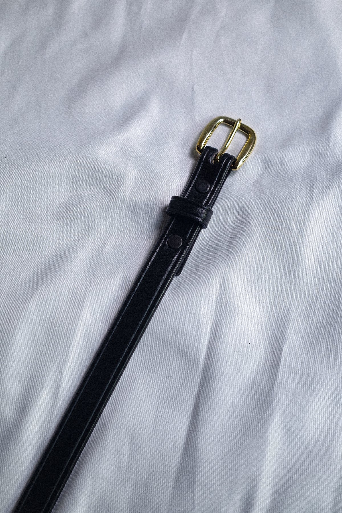 Tory Leather Plain Strap Belt Black #2134 | DAM