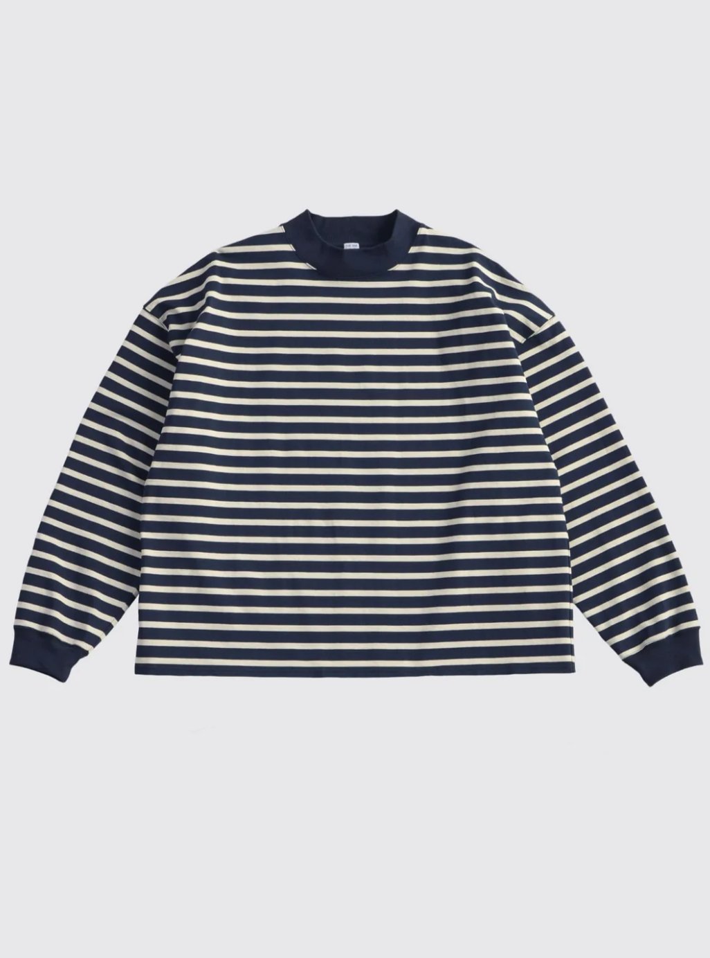 THE DAY - MOCK NECK BORDER LONG SLEEVE T-SHIRT 